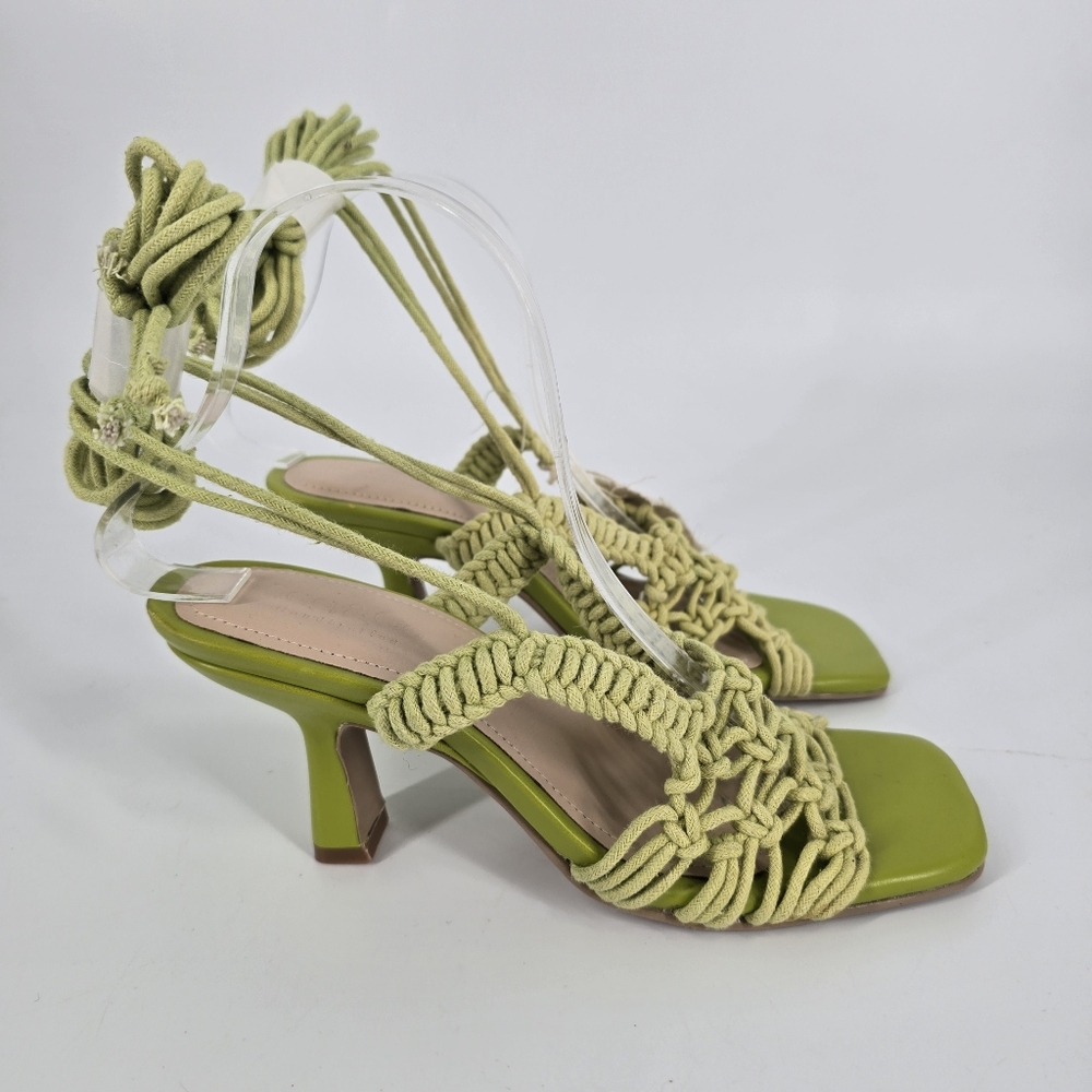 Rag & Co. NEW Beroe Braided Green Sandals Size US 8 EU 39